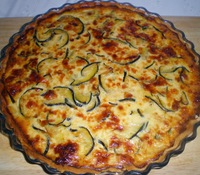 Quiche lorraine de puerros y calabacín