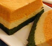 Pastel tricolor de verduras