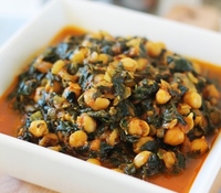 Saag chana, garbanzos con espinacas al estilo indio