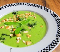 Sopa fría de tirabeques
