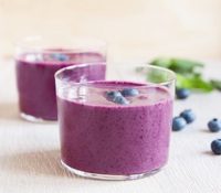 Batido de arándanos con cacao