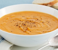 Crema de boniato y puerros